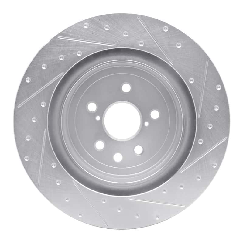 R1 Concepts — R1 15-22 Lexus RC F Left Rear Drilled & Slotted Silver Brake Rotor
R1 Brake Rotor Drill - view 5