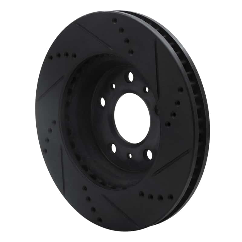 R1 Concepts — R1 04-09 Buick Allure Front Left Drilled & Slotted Black Brake Rotor
R1 Brake Rotor Drill - view 4