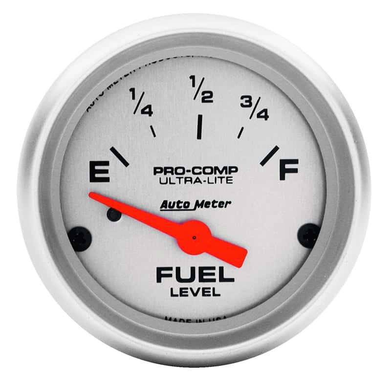 AutoMeter — Autometer Ultra-Lite 52mm 73 OHMS Empty/10 OHMS Full Short Sweep Electronic Fuel Level Gauge
2-1/16" FUEL LEVEL, - view 2