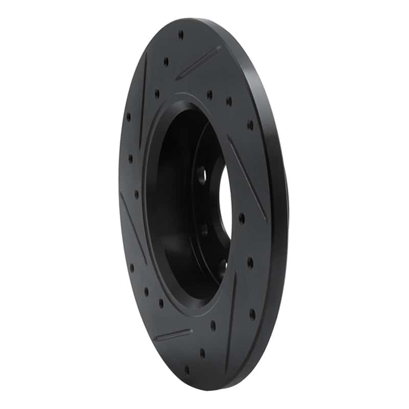 R1 Concepts — R1 2009-2019 Fiat 500 (USA/Canada) Rear Right Drilled & Slotted Black Brake Rotor
R1 Brake Rotor Drill - view 4