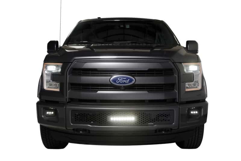Putco — Putco 15-17 Ford F-150 - SS Black Punch Design w/ 10in Luminix Light bar Bumper Grille Inserts
BmprValanceGrilleIns - view 4