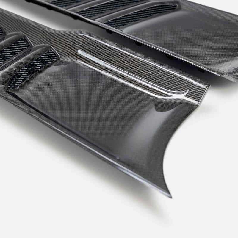 Anderson Composites — Anderson Composites 2021 Dodge RAM TRX Carbon Fiber Hood Vents - Type OE - view 4