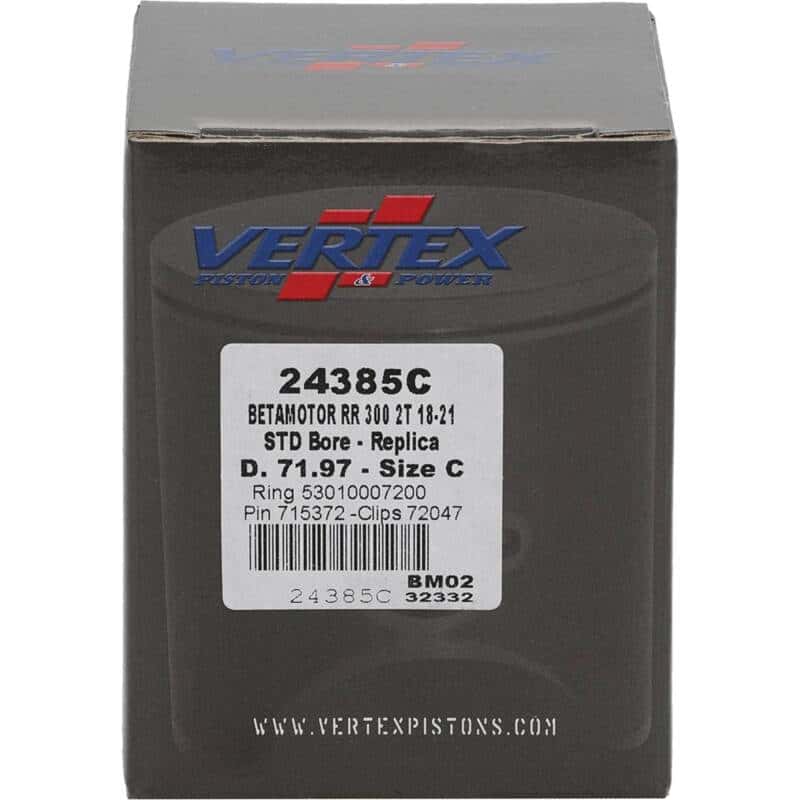 Vertex Pistons — Vertex Piston 18-21 Beta RR 2T 300 300cc Cast Replica Piston Kit - view 3