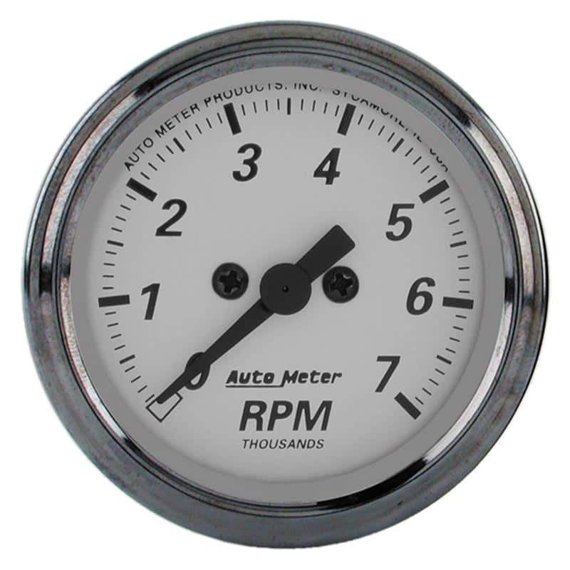 AutoMeter — AutoMeter American Platinum 2-1/16in 7K RPM In-Dash Tachometer Gauge
GA 2" TACH 7K RPM AP - view 2