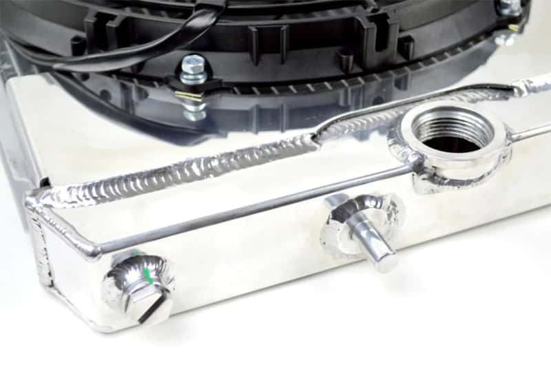CSF — CSF 96-07 Mitsubishi Evo 4/5/6/7/8/9 Full-Slim Radiator w/12in Fan & Shroud/-16AN & Slip On Fitting
CSF Radiator - view 4