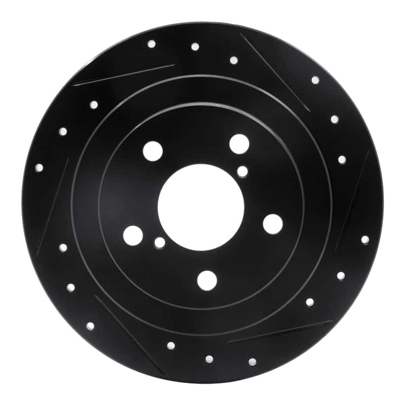 R1 Concepts — R1 90-08 Saab 9-2X Rear Right Drilled & Slotted Black Brake Rotor
R1 Brake Rotor Drill - view 1