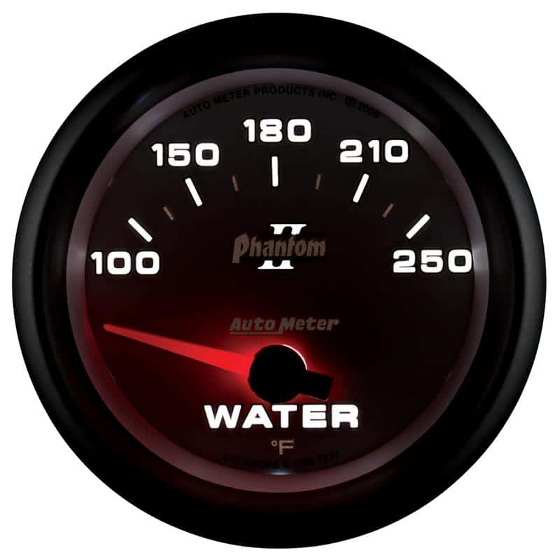 AutoMeter — Autometer Phantom II 2-5/8in 100-250 Degrees F Electrical Water Temperature Gauge
2-5/8" WATER TEMP, 1 - view 5