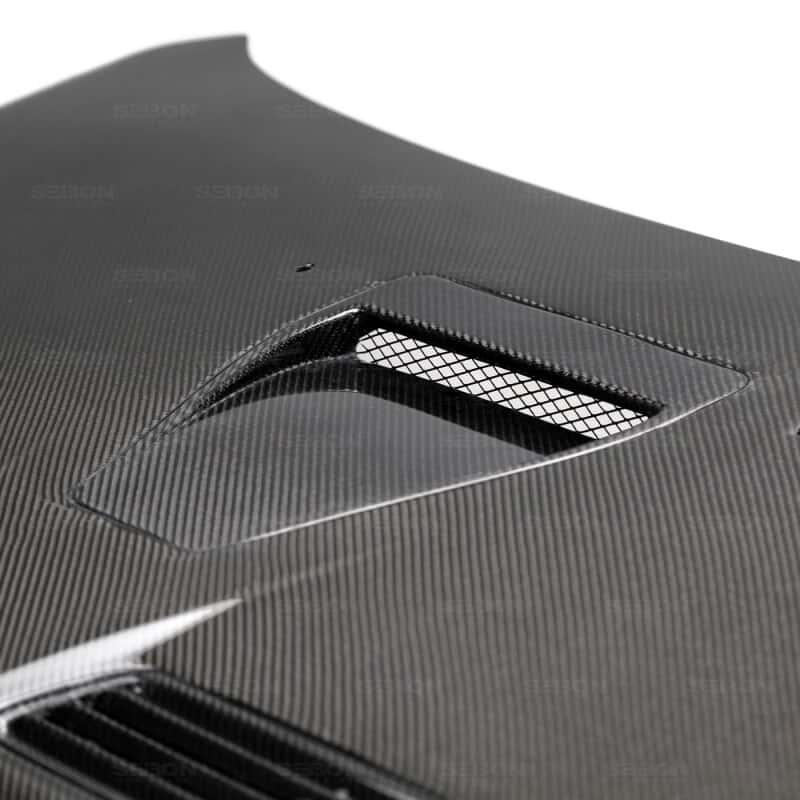 Seibon — Seibon 08-12 Mitsubishi Evo X OEM style Carbon Fiber Hood - view 7