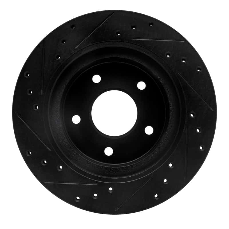 R1 Concepts — R1 87-89 Nissan 300ZX Turbo Rear Right Drilled & Slotted Black Brake Rotor
R1 Brake Rotor Drill - view 5