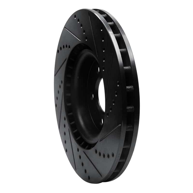 R1 Concepts — R1 04-07 Volvo S60 Front Left Drilled & Slotted Black Brake Rotor
R1 Brake Rotor Drill - view 4