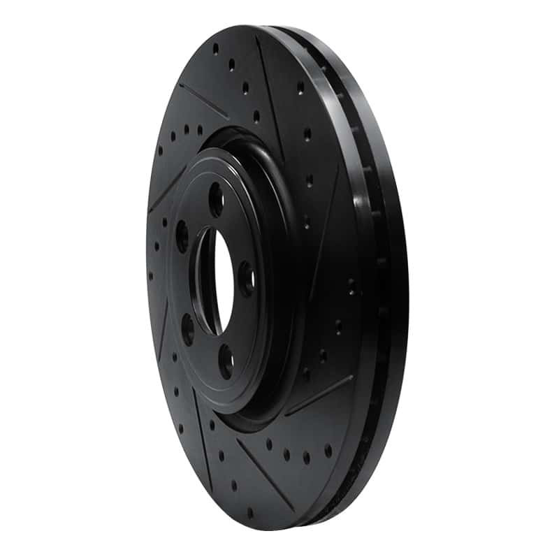 R1 Concepts — R1 06-10 Jaguar XK Front Right Drilled & Slotted Black Brake Rotor
R1 Brake Rotor Drill - view 2