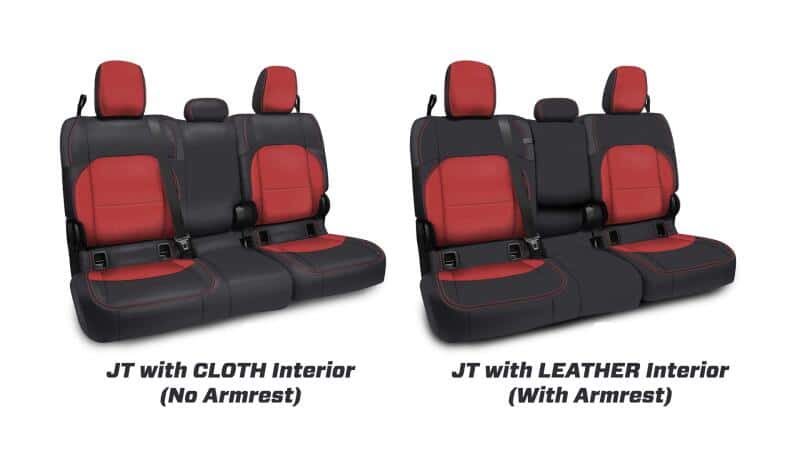 PRP Seats — PRP 2020+ Jeep Gladiator JT Rear Bench Cover with Leather Interior - All Black
Seat Covers - view 3