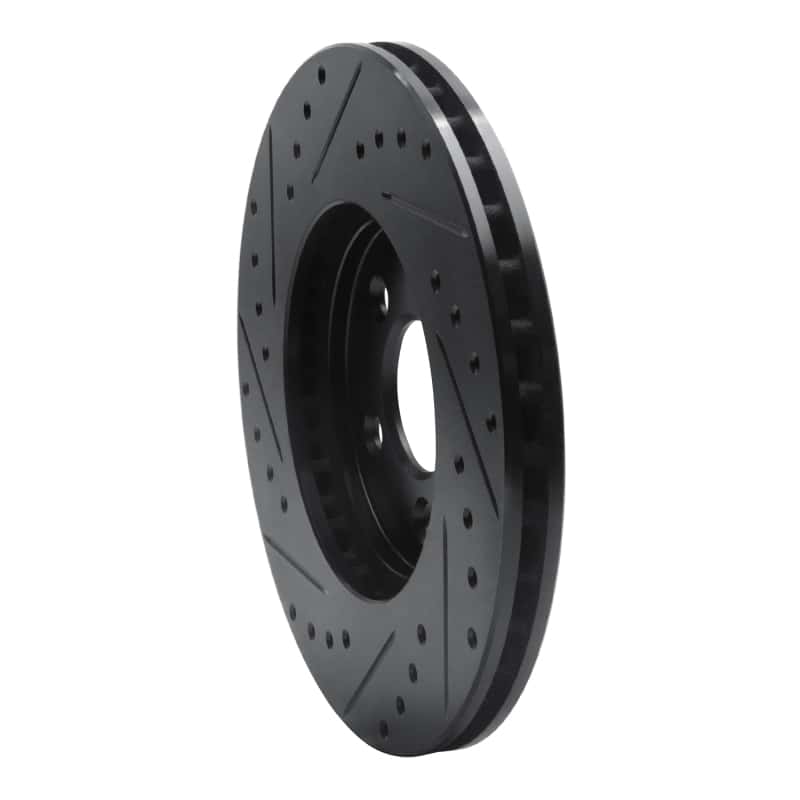 R1 Concepts — R1 95-06 Chrysler CIRRUS Front Right Drilled & Slotted Black Brake Rotor
R1 Brake Rotor Drill - view 4