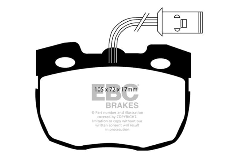 EBC — EBC 95-96 Land Rover Discovery (Series 1) 3.9 Ultimax2 Front Brake Pads
Disc Brake Pad - view 1