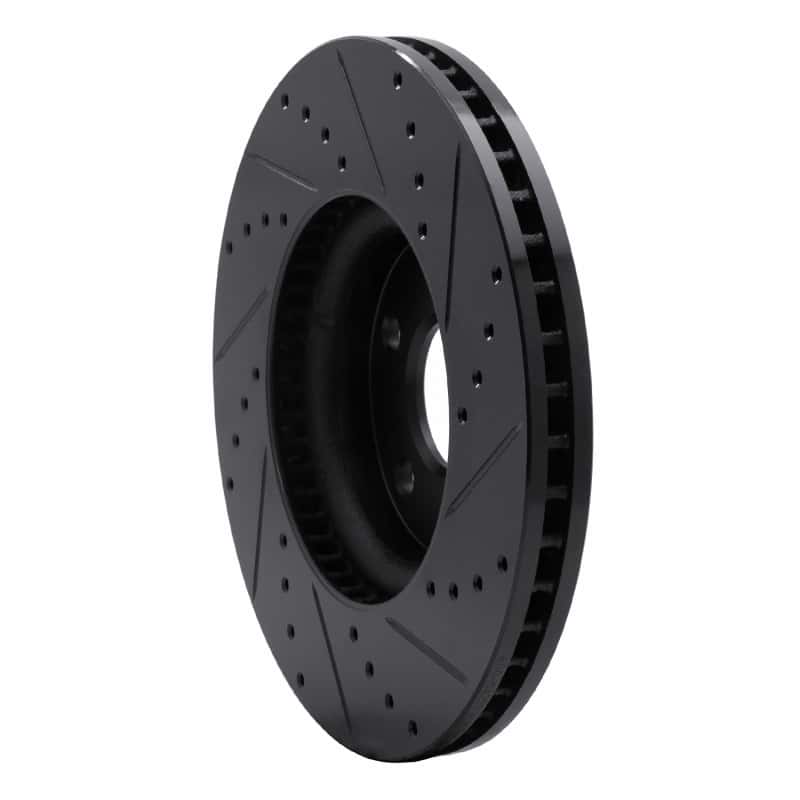 R1 Concepts — R1 13-20 Ford Special SERVICE POLICE Sedan Front Left Drilled & Slotted Black Brake Rotor
R1 Brake Rotor Drill - view 4