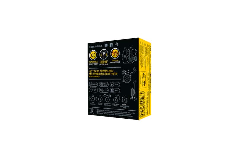 Hella — Hella Horn Bl Blk Disc Ht Mcycle 12V Univ - view 13