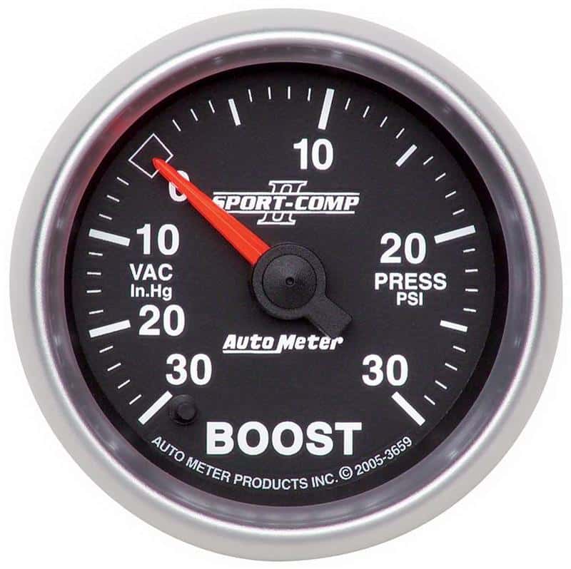 AutoMeter — Autometer Sport-Comp II 52mm Full Sweep Electronic 30 In Hg-Vac/30 PSI Vacuum/Boost Gauge
2-1/16in BOOST-VAC - view 2