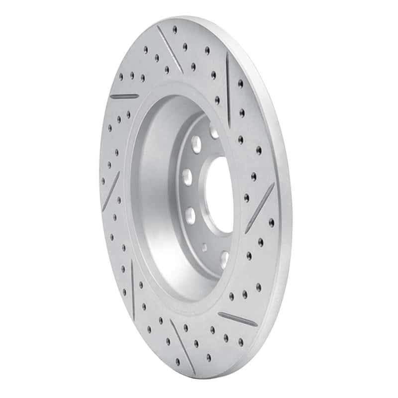 R1 Concepts — R1 16-25 Audi Tt Quattro Rear Left Drilled & Slotted Geo-Carbon Rotor - view 4