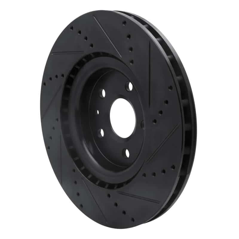 R1 Concepts — R1 09-17 Buick Regal Front Left Drilled & Slotted Black Brake Rotor
R1 Brake Rotor Drill - view 4