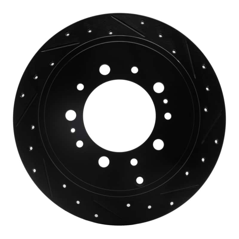 R1 Concepts — R1 07-22 Lexus LX570 Rear Right Drilled & Slotted Black Brake Rotor
R1 Brake Rotor Drill - view 1