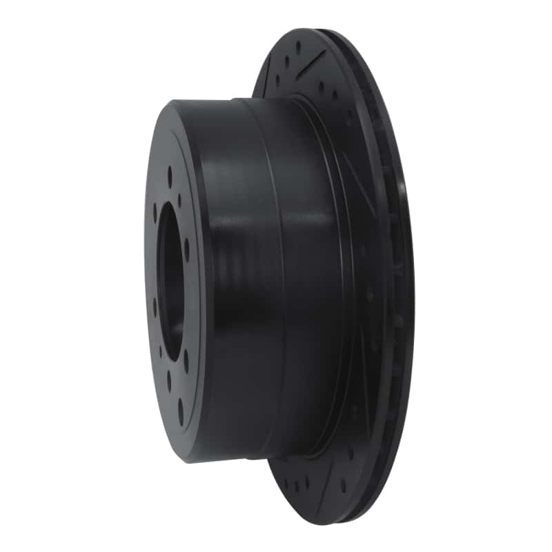 R1 Concepts — R1 1993-1997 Lexus LX450 Rear Left Drilled & Slotted Black Brake Rotor
R1 Brake Rotor Drill - view 2
