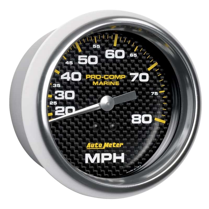 AutoMeter — Autometer Gauge Speedometer 3-3/8in 80MPH Mechanical Marine Carbon Fiber
3.4" SPD MECH 80 MCF - view 6