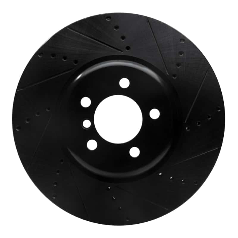 R1 Concepts — R1 13-20 BMW 440I Coupe Front Right Drilled & Slotted Black Brake Rotor
R1 Brake Rotor Drill - view 1