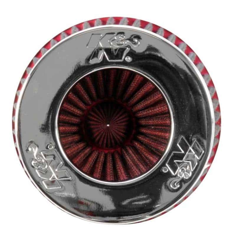 K&N Engineering — K&N Universal Air Filter Chrome Round Tapered Red - 4in Flange ID x 1.125in Flange Length x 9.5in H
Universal Clamp-On A
Clamp-on Air Filter - view 10