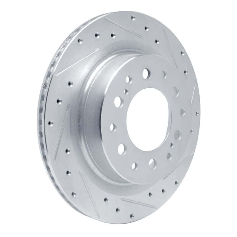 R1 Concepts — R1 2022-2025 Lexus GX550 Rear Right Drilled & Slotted Silver Brake Rotor - view 2