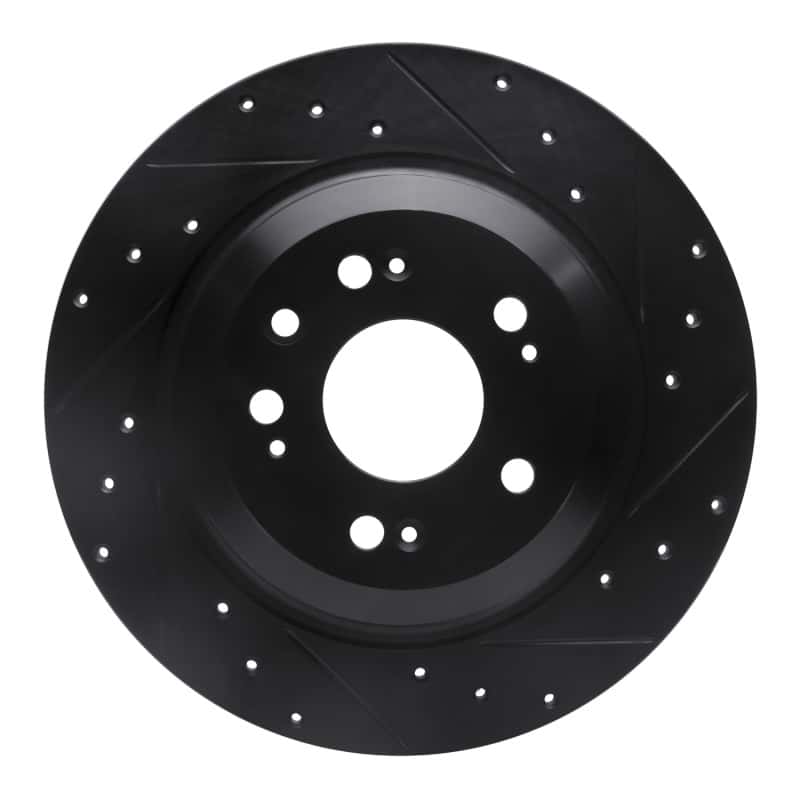 R1 Concepts — R1 09-14 Acura TL Rear Right Drilled & Slotted Black Brake Rotor
R1 Brake Rotor Drill - view 1
