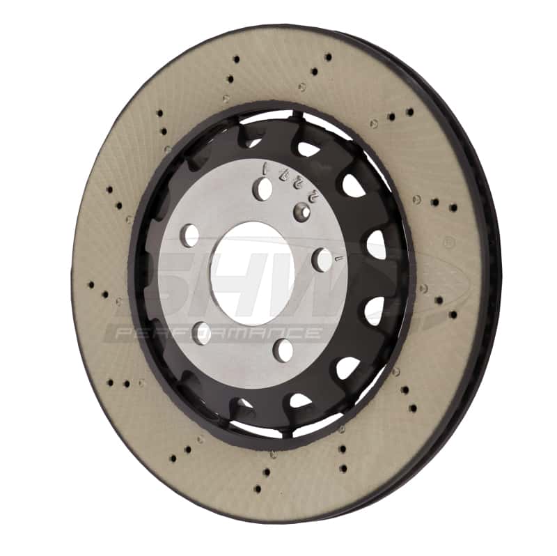 SHW Performance — SHW 18-20 Audi RS5 2.9L (Excl Ceramic Brakes) Rear Smooth Lightweight Brake Rotor (8W0615601G) - view 2
