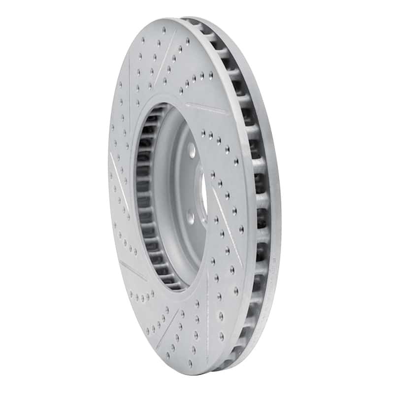 R1 Concepts — R1 08-12 Audi Q5 (USA/Canada) Front Right Drilled & Slotted Geo-Carbon Rotor - view 4