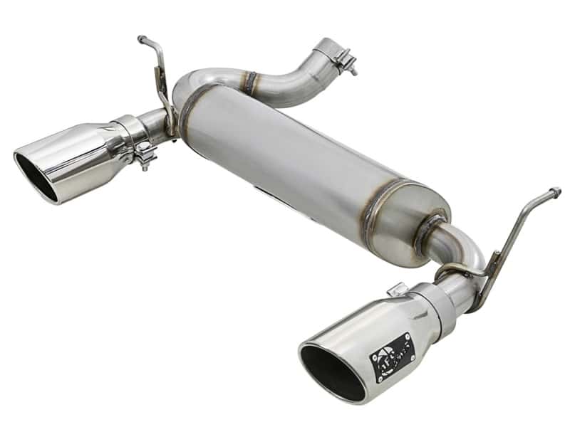 aFe — aFe Rebel Series 2.5in 409 SS Axle-Back Exhaust w/Polished Tips 07+ Jeep Wrangler (JK) V6 3.6L/3.8L
Axle-Back Exhaust - view 1