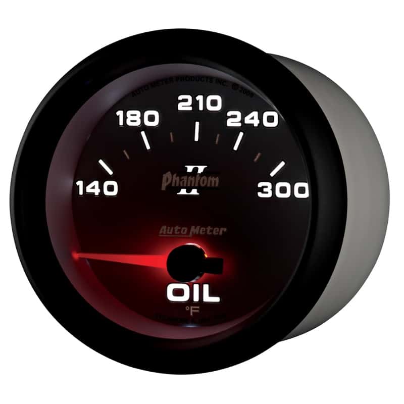 AutoMeter — Autometer Phantom II 2 5/8in 140-300 Degree F Short Sweep Electronic Oil Temperature Gauge
2-5/8" OIL TEMP, 140 - view 9