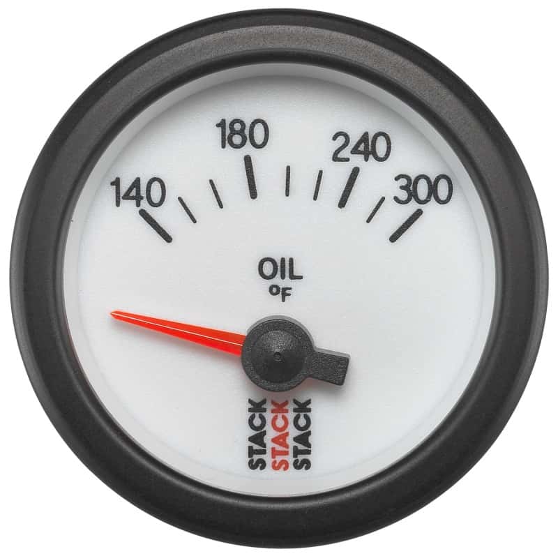 AutoMeter — Autometer Stack 52mm 140-300 Deg F 1/8in NPTF Electric Oil Temp Gauge - White
Ga OilT Elec Wt 300F - view 1