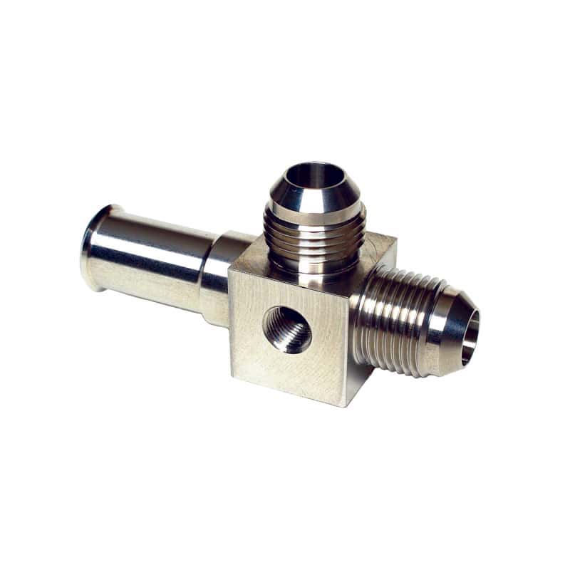 Aeromotive — Aeromotive SS Coupler to Convert Ford OE Fuel line (86-06) to Dual -8 AN Male Ports
Fitting - view 6