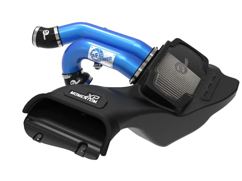 aFe — aFe 21-22 Ford F-150 Raptor V6-3.5L(tt) Momentum XP Cold Air Intake System Blue w/ Pro Dry S Filter
Momentum XP Intake - view 1