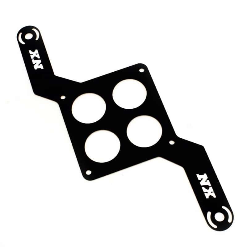 Nitrous Express — Nitrous Express Carb Plate Solenoid Bracket for Dominator
Solenoid Bracket
Fuel/N2OSolBrkt - view 3