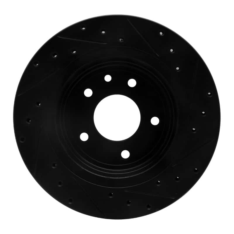 R1 Concepts — R1 95-06 Jaguar XJ8 Rear Left Drilled & Slotted Black Brake Rotor
R1 Brake Rotor Drill - view 5