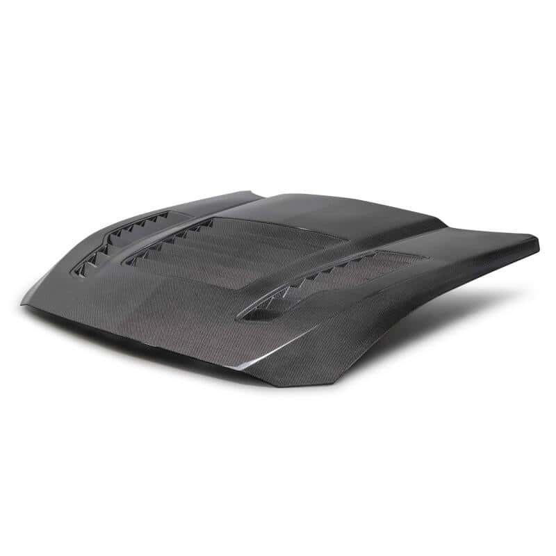 Anderson Composites — Anderson Composites 2024 Ford Mustang Type-GT4 Double-Sided Carbon Fiber Hood - view 2