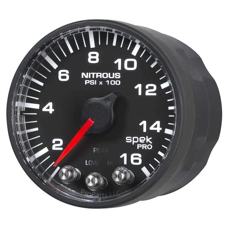 AutoMeter — Autometer Spek-Pro Gauge Nitrous Press 2 1/16in 1600psi Stepper Motor W/Peak & Warn Blk/Blk
GA 2" N2O BFB SPEK - view 3