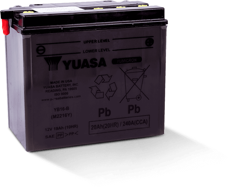 Yuasa Battery — Yuasa YB16-B Yumicron 12-Volt Battery - view 2