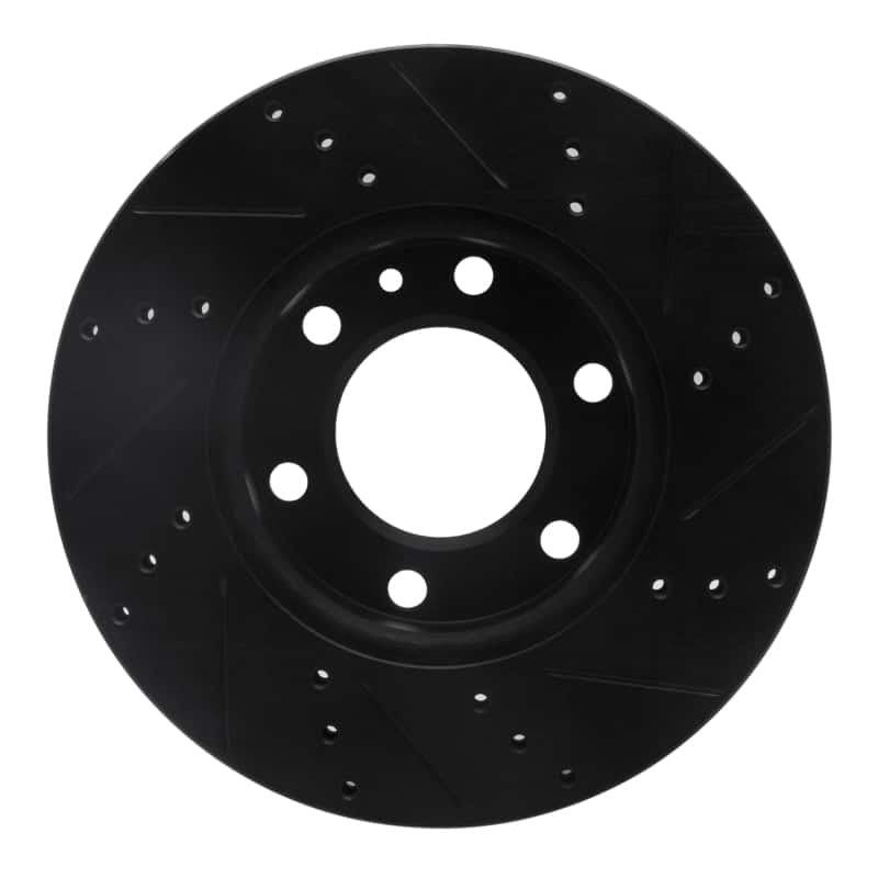 R1 Concepts — R1 06-25 American Coach Patriot Front Left Drilled & Slotted Black Brake Rotor
R1 Brake Rotor Drill - view 5