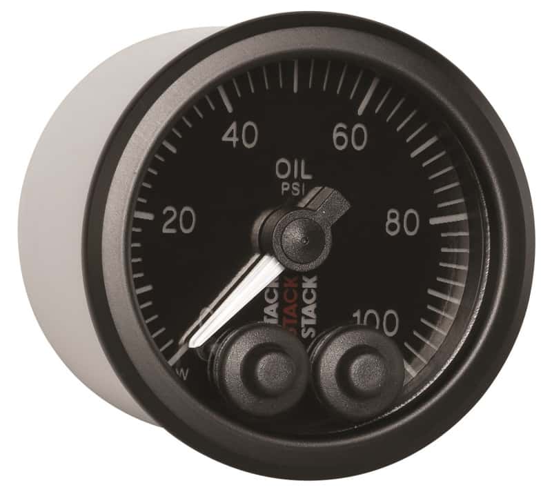 AutoMeter — Autometer Stack Instruments Pro Control 52mm 0-100 PSI Oil Pressure Gauge - Black (1/8in NPTF Male)
Ga OilP PC Bk 100psi - view 4
