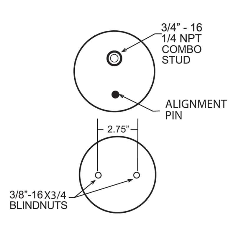 Firestone — Firestone Ride-Rite Replacement Air Spring 26C 3/4CFOFF 2BN (W217607701)
SuspAirBag/Bellows - view 2