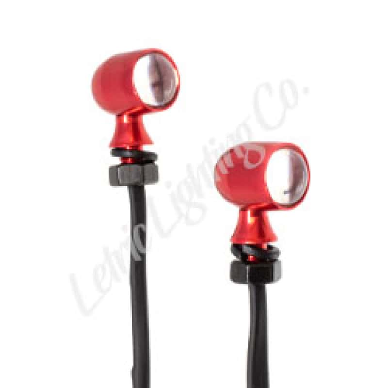 Letric Lighting — Letric Lighting 12mm Mini Red Turn Signal LEDs - Red Anodized - view 2