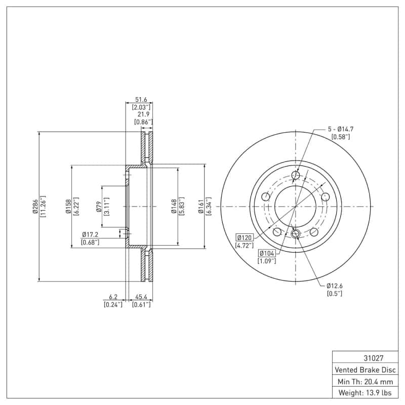 DFC — DFC 91-06 BMW 323i Front GeoSPEC Coated Rotor
DFC Brake Rotor - view 2