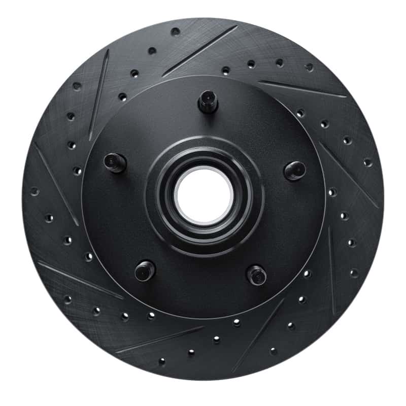 R1 Concepts — R1 94-01 Ford F-150 RWD Front Left Drilled & Slotted Black Brake Rotor
R1 Brake Rotor Drill - view 1
