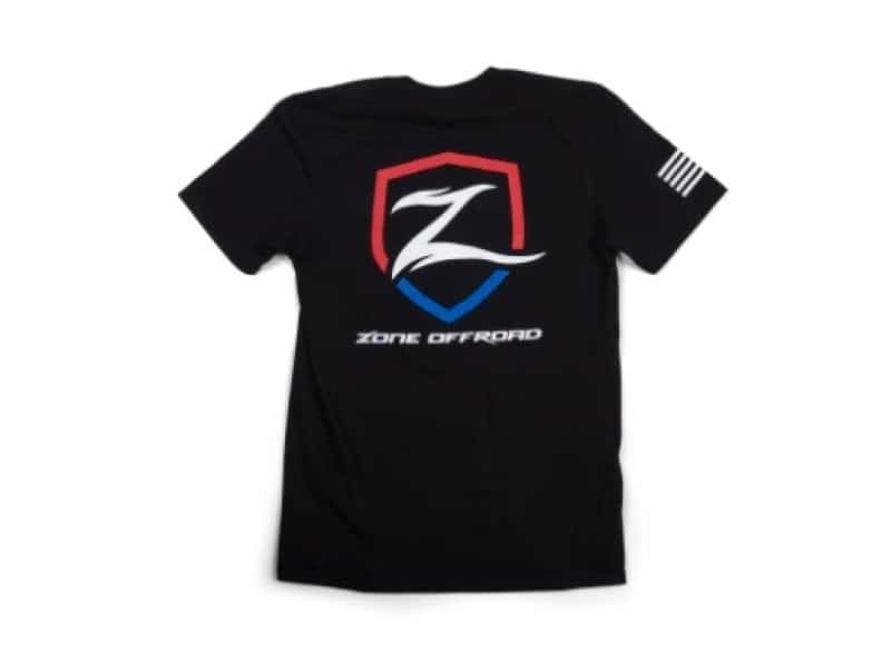 Zone Offroad — Zone Offroad Black Premium Cotton T-Shirt w/ Patriotic Zone Logos - Medium - view 1
