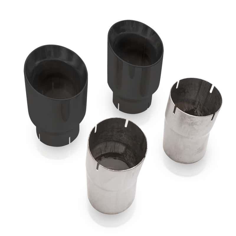 Stainless Works — Stainless Works 4in Double Wall Slash-Cut Black Tip Kit - view 3